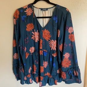 Floral blouse, brand is Clinton Kelly, 1X